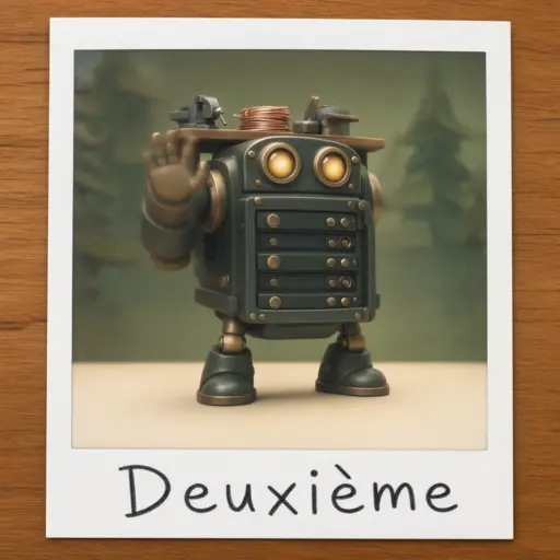 Polaroid of La Deuxième pinned to the wall, broad hand raised