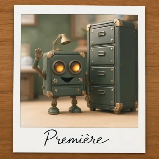 Polaroid of La Première pinned to the wall, thin arm raised